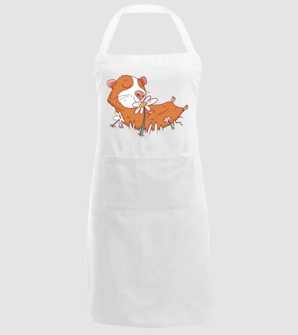 Porcușor de Guineea pe câmp model alb pe tricou