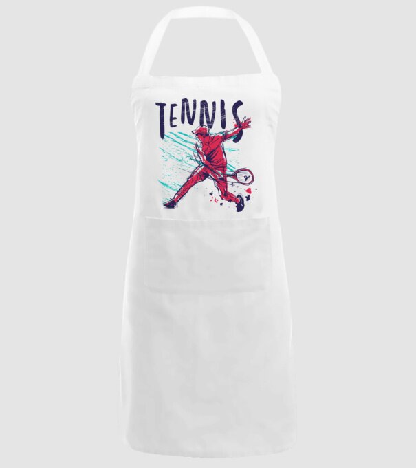 Tennis model alb pe tricou