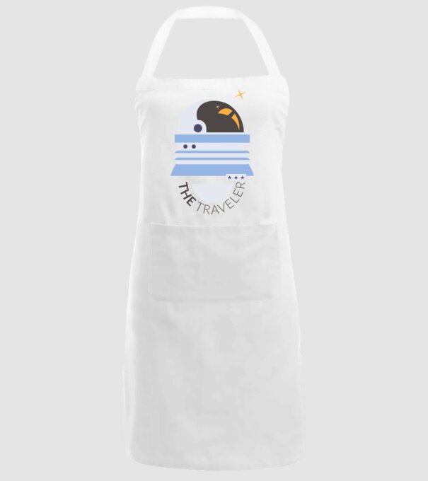 The Traveler model alb pe tricou