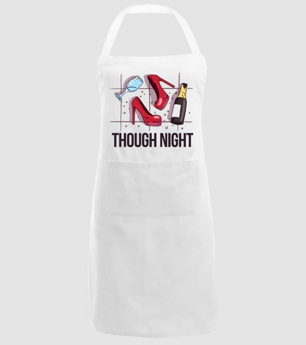 Though Night - seară grea model alb pe tricou