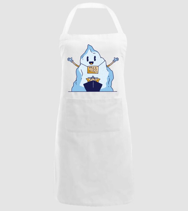Titanic Iceberg Free Hugs model alb pe tricou