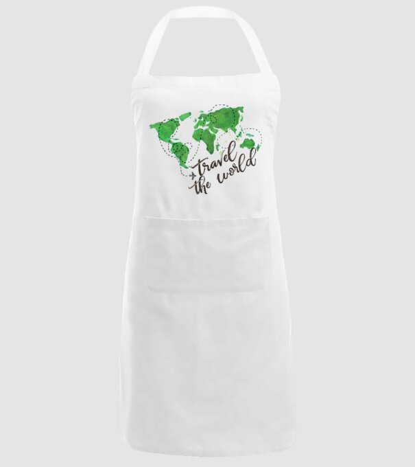 Travel the world model alb pe tricou