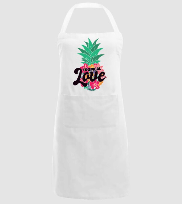 Ananas Tropical Love model alb pe tricou