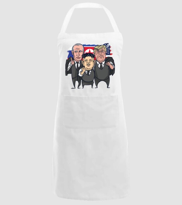 Trump, Putin, Kim - trei prieteni buni model alb pe tricou