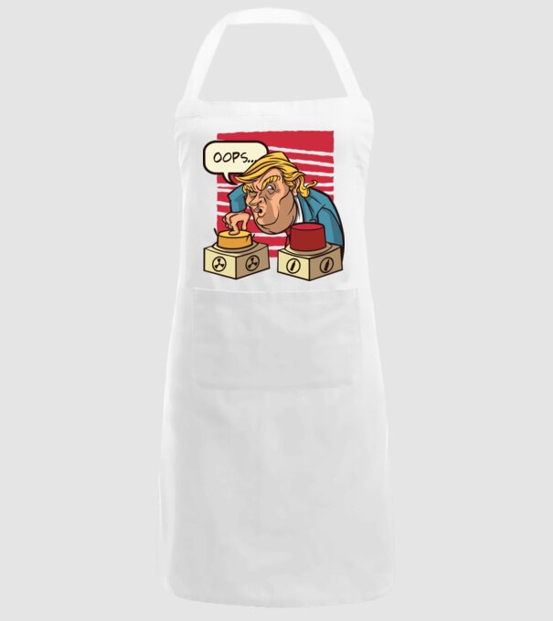 Trump Bombă nucleară model alb pe tricou