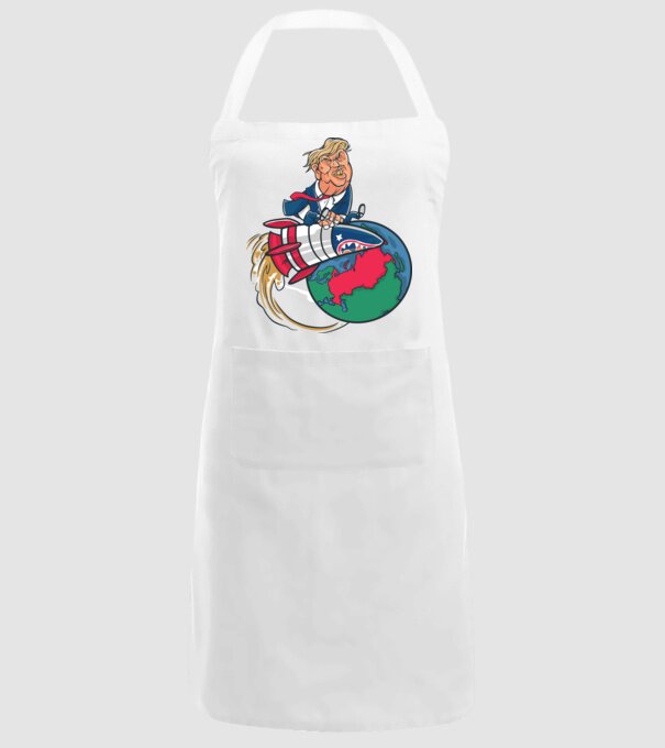 Trump bombă model alb pe tricou