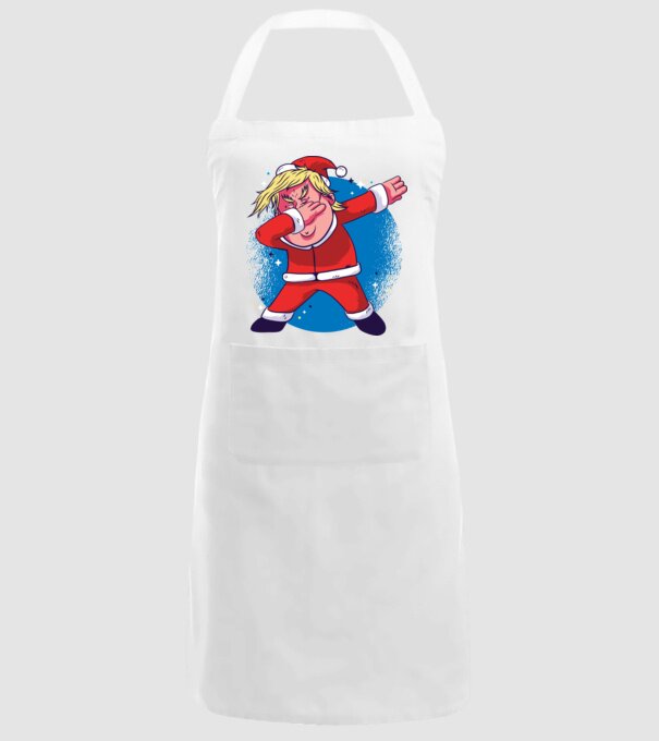 Trump Moș Crăciun dans DAB model alb pe tricou