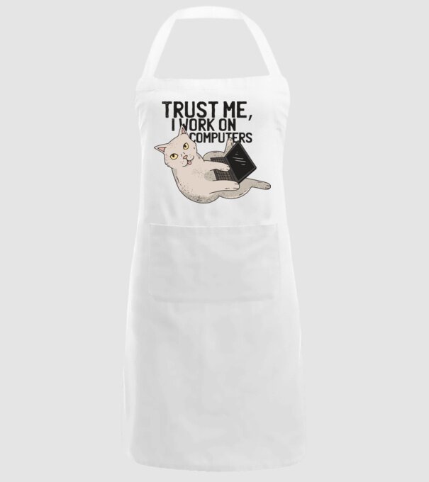 Trust me, I work on Computers model alb pe tricou