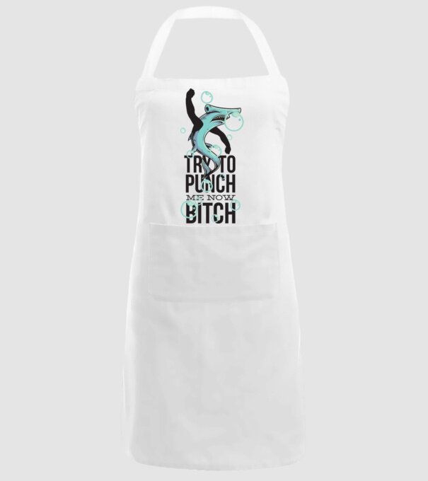 Try to punch me now bitch model alb pe tricou