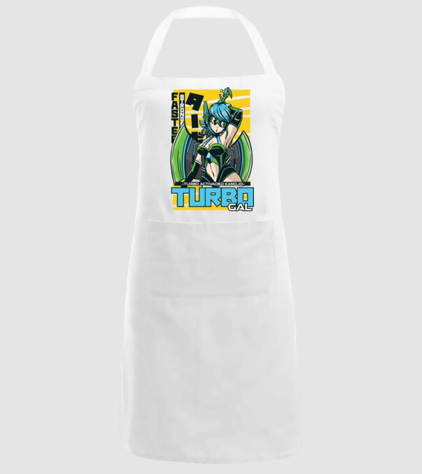 Turbo Gal Anime model alb pe tricou