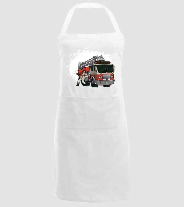 Pompier în acțiune model alb pe tricou