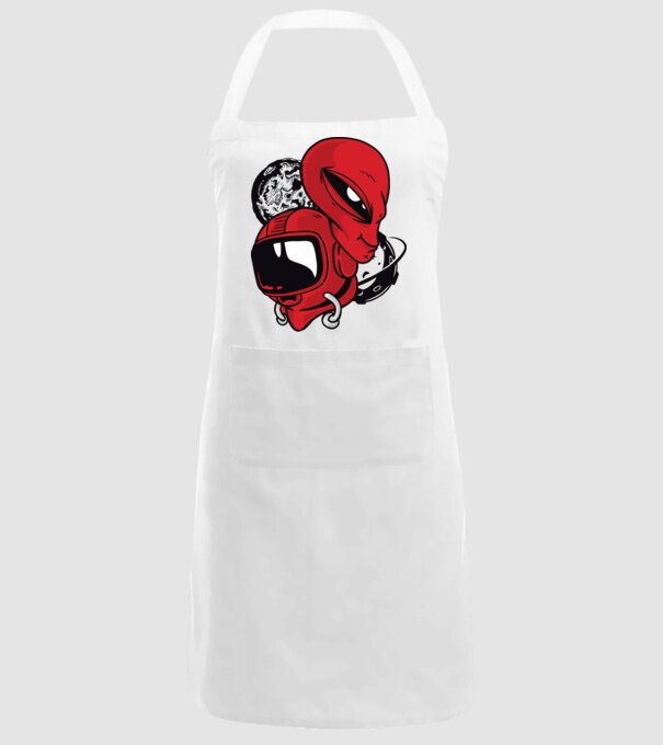 OZN Astronaut model alb pe tricou