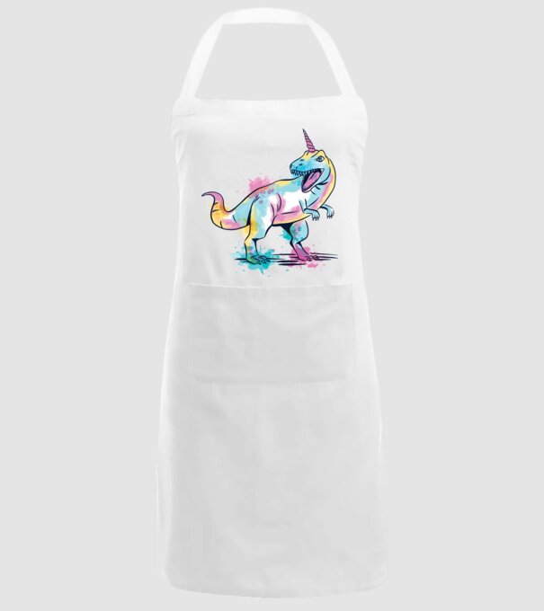 Unicornsaurus - Dinozaur Unicorn model alb pe tricou
