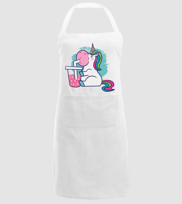 Unicorn Bubble Tea model alb pe tricou