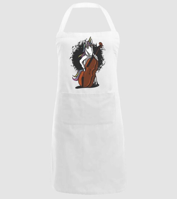 Unicorn cu violoncel model alb pe tricou