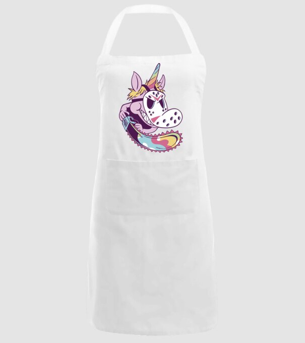 Unicorn Mască Jason Halloween model alb pe tricou