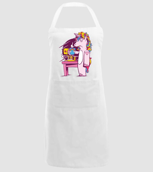Unicorn Cafea model alb pe tricou