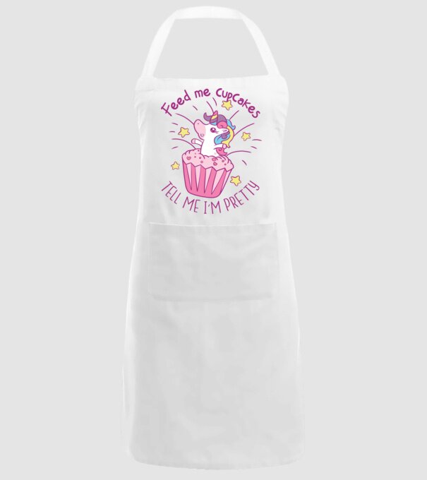 Unicorn Muffin model alb pe tricou