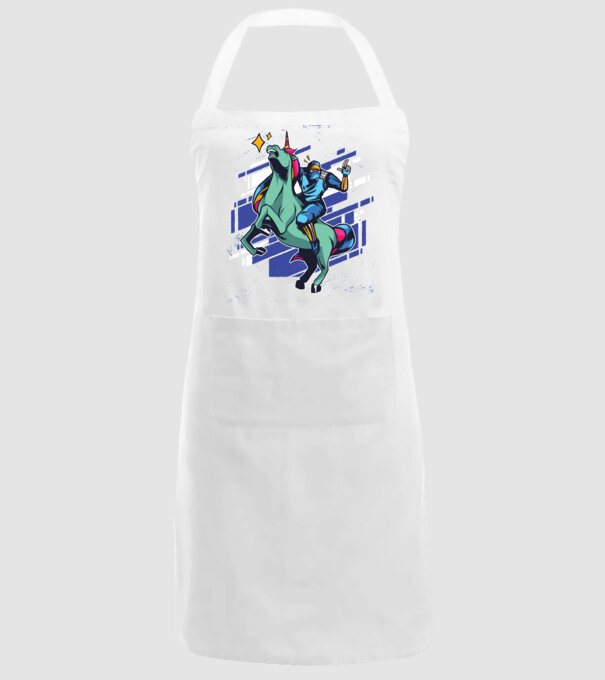Unicorn Ninja model alb pe tricou