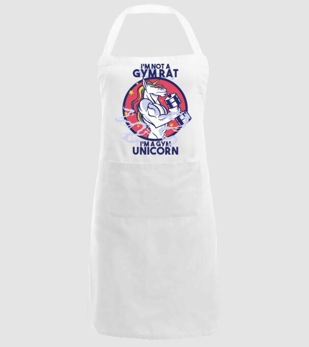 Unicorn antrenament cu haltere model alb pe tricou
