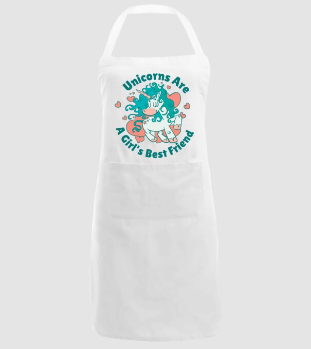 Unicornii sunt cei mai buni prieteni ai fetelor model alb pe tricou