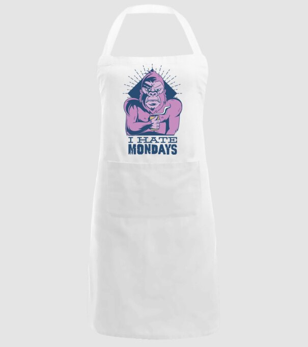 Urăsc zilele de luni model alb pe tricou