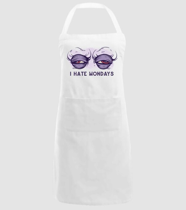 Urăsc zilele de luni model alb pe tricou