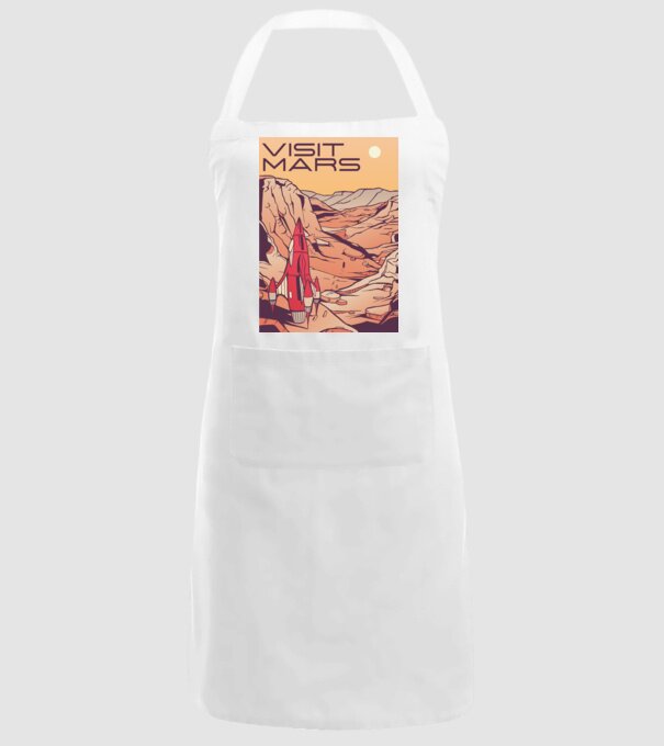 Călătorie pe Marte afiș model alb pe tricou
