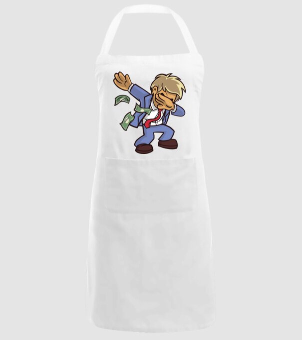 Om de afaceri DAB model alb pe tricou