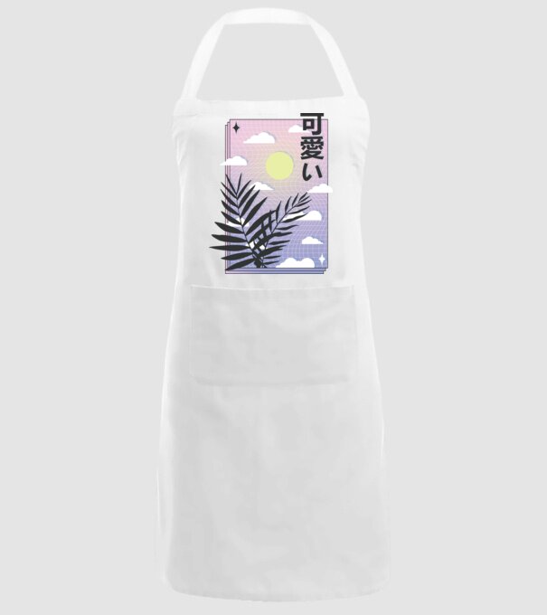 Vaporwave Val model alb pe tricou