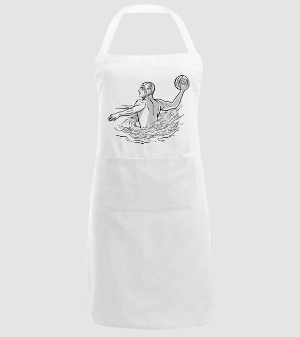 Jucător polo pe apă model alb pe tricou