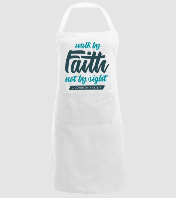 Walk by faith - Religie model alb pe tricou
