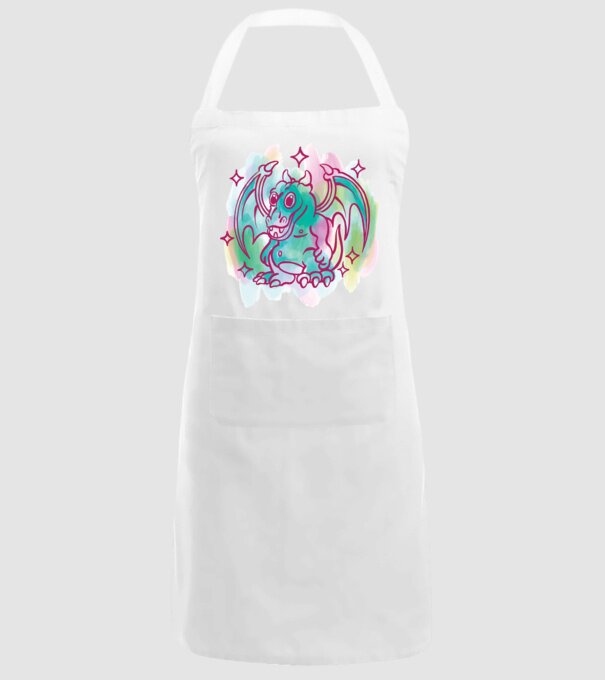 Acuarelă Dragon model alb pe tricou