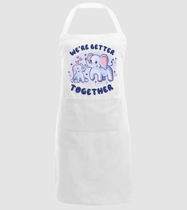 'We''re Better Together Elephant' model alb pe tricou