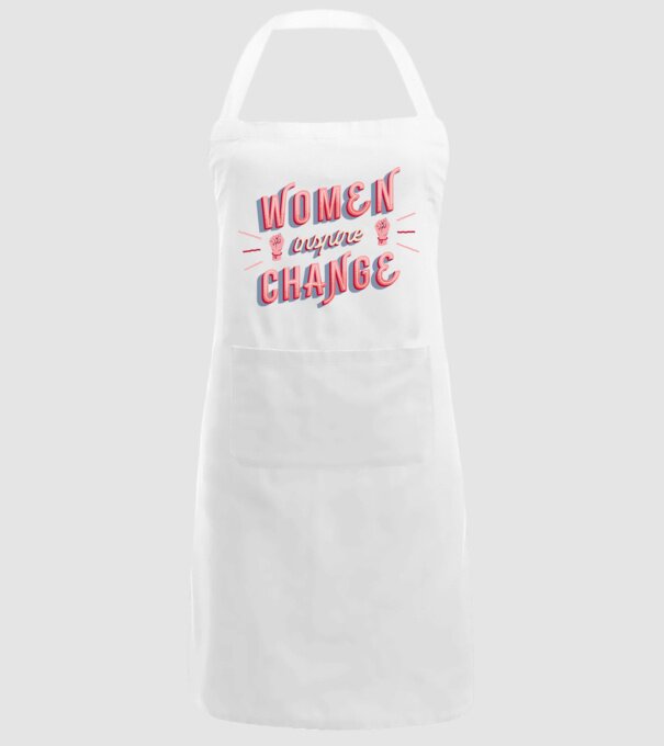 Women inspire change Ziua Femeii model alb pe tricou