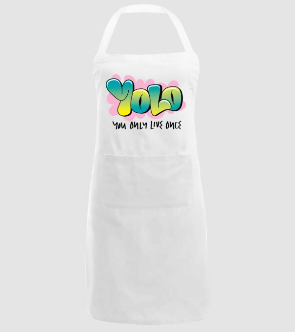 YOLO - You only live once model alb pe tricou