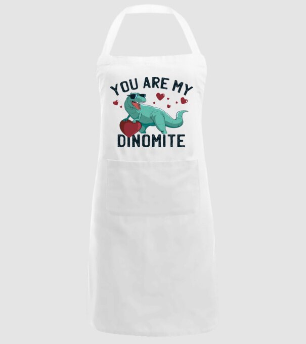 You are my Dinomite tricou cu dinozaur și inimă model alb pe tricou