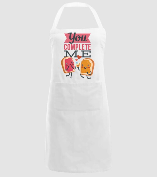 'You Complete Me Tricou drăguț pentru Valentine''s Day' model alb pe tricou