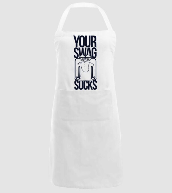 Your swag sucks model alb pe tricou