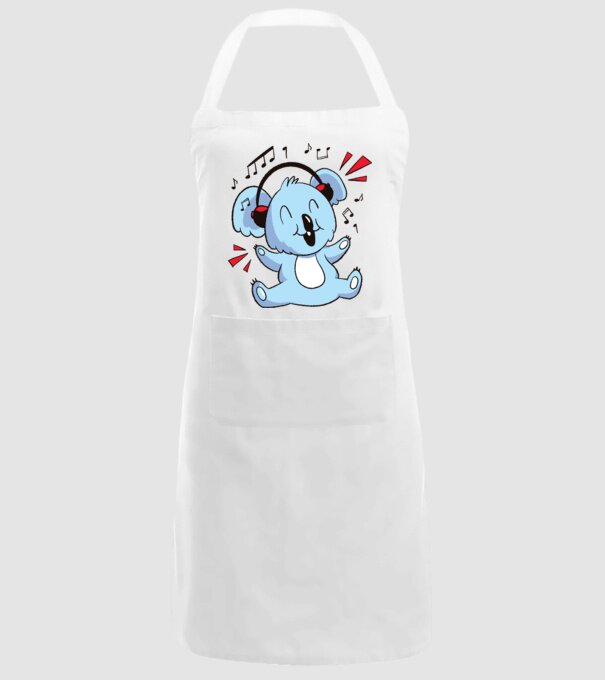 Koala iubitor de muzică model alb pe tricou