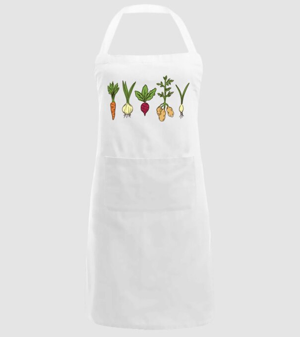 Legume model alb pe tricou