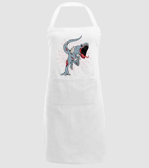 T-rex Zombie model alb pe tricou