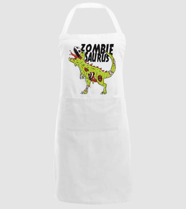 Zombiesaurus - Dinozaur Zombie model alb pe tricou