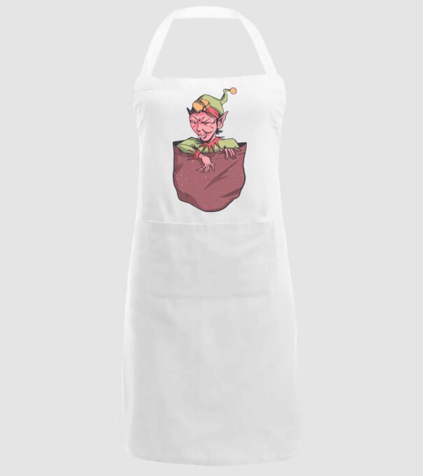 Elf de buzunar model alb pe tricou
