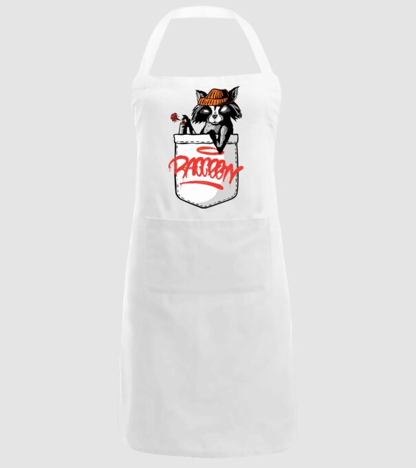 Raton de buzunar model alb pe tricou