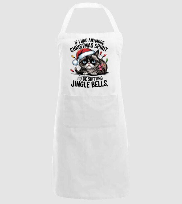 Christmas Spirit Grumpy Cat Alb model alb pe tricou