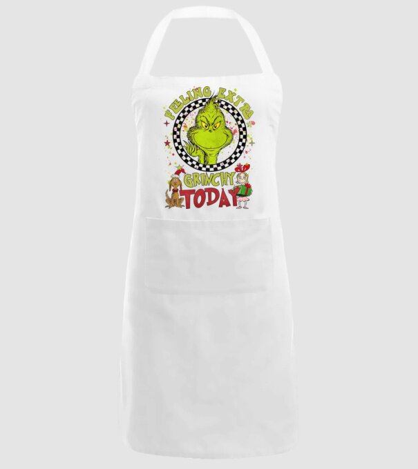 Feeling extra Grinchy today - Grinch model alb pe tricou