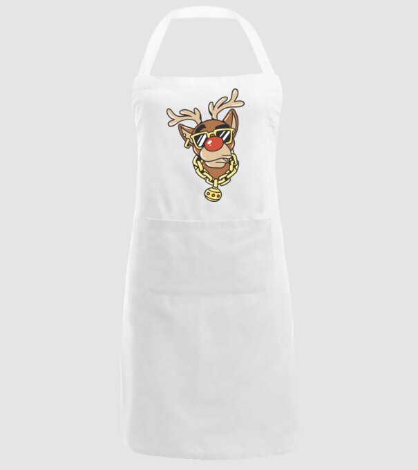 Gangster Reindeer model alb pe tricou