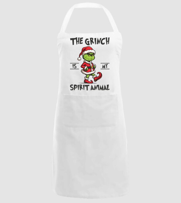 Grinch is my spirit animal model alb pe tricou