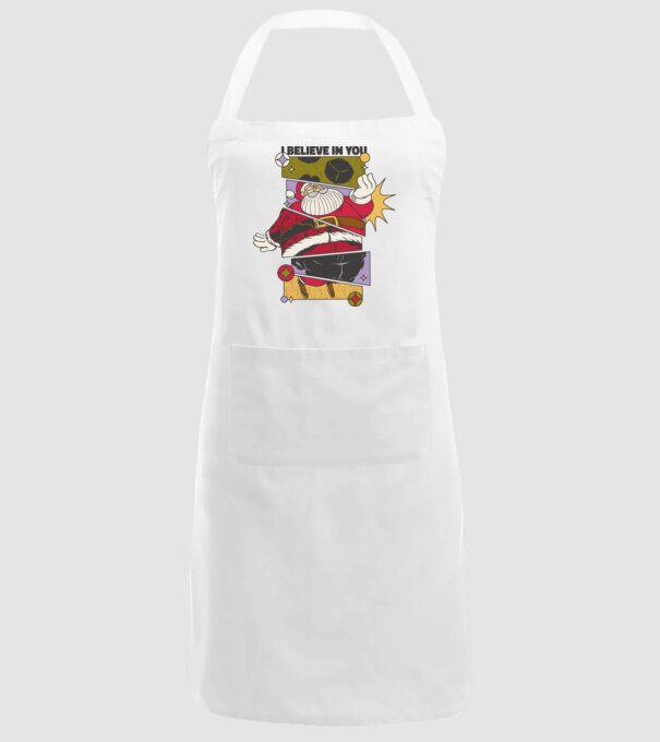 I believe in you Santa model alb pe tricou
